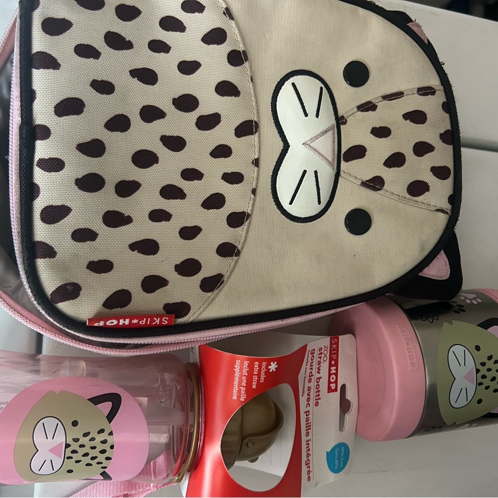 Skip Hop Gray and Pink Mesh Bag